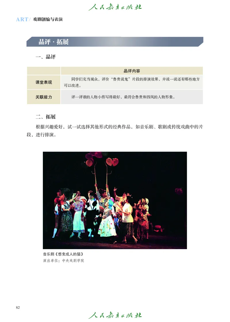 选择性必修4戏剧创编与表演_高中三年全科资料_高中_高中电子教材_高中艺术_人教版