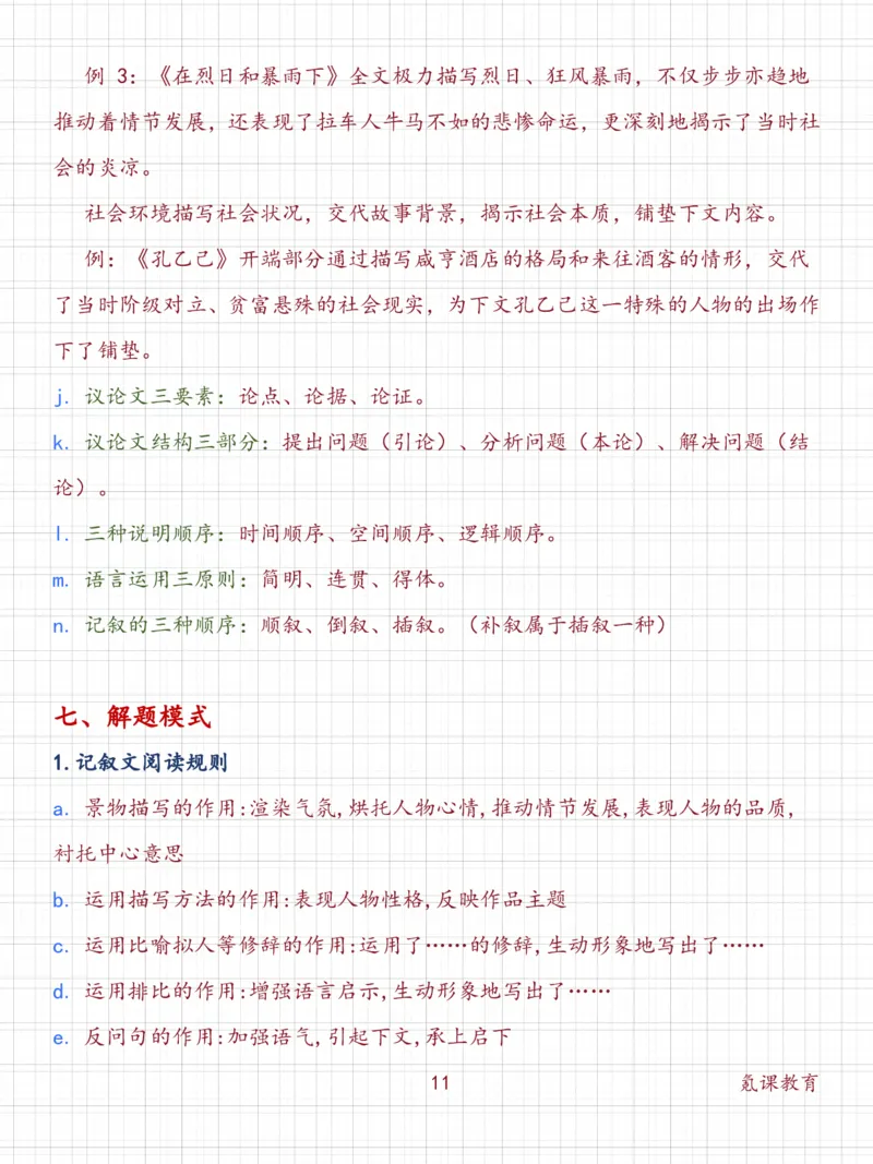 高中语文阅读理解答题模板_高中三年全科资料_高中三年全科资料_语文