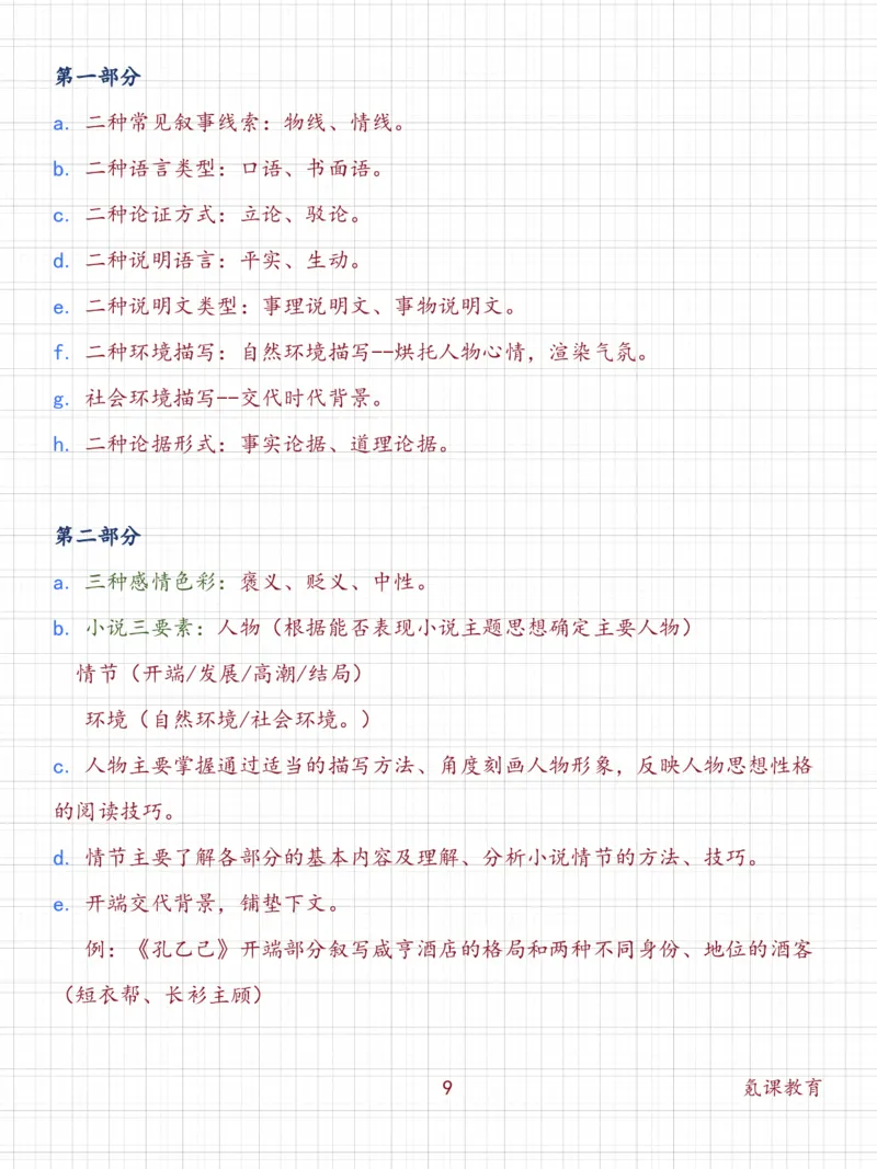 高中语文阅读理解答题模板_高中三年全科资料_高中三年全科资料_语文