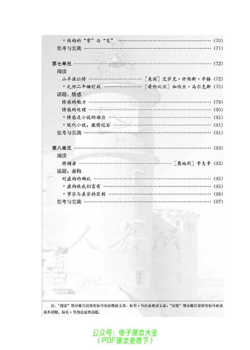 语文选修《外国小说欣赏》_高中三年全科资料_高中_高中电子教材_旧教材_高中语文（人教旧版）_高中语文选修（15本）