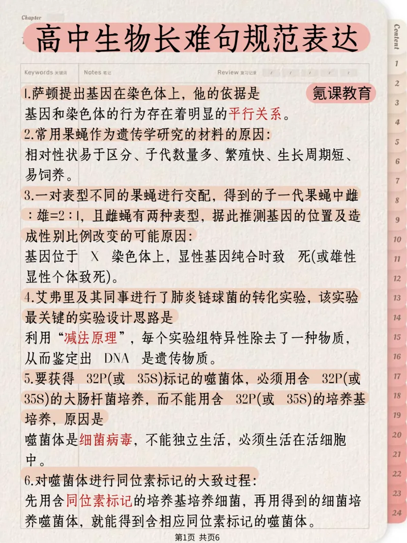 高中生物长难句规范表达）_高中三年全科资料_高中三年全科资料_生物