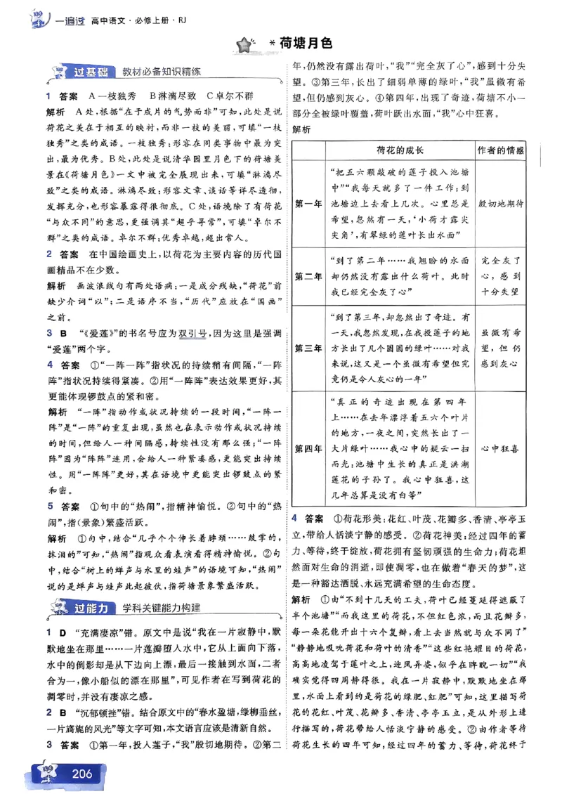 高中一遍过语文必修1人教版答案解析册_高中三年全科资料_高中_22025版高中《一遍过》（同步语数物化生）_高中一遍过语文必修一人教版