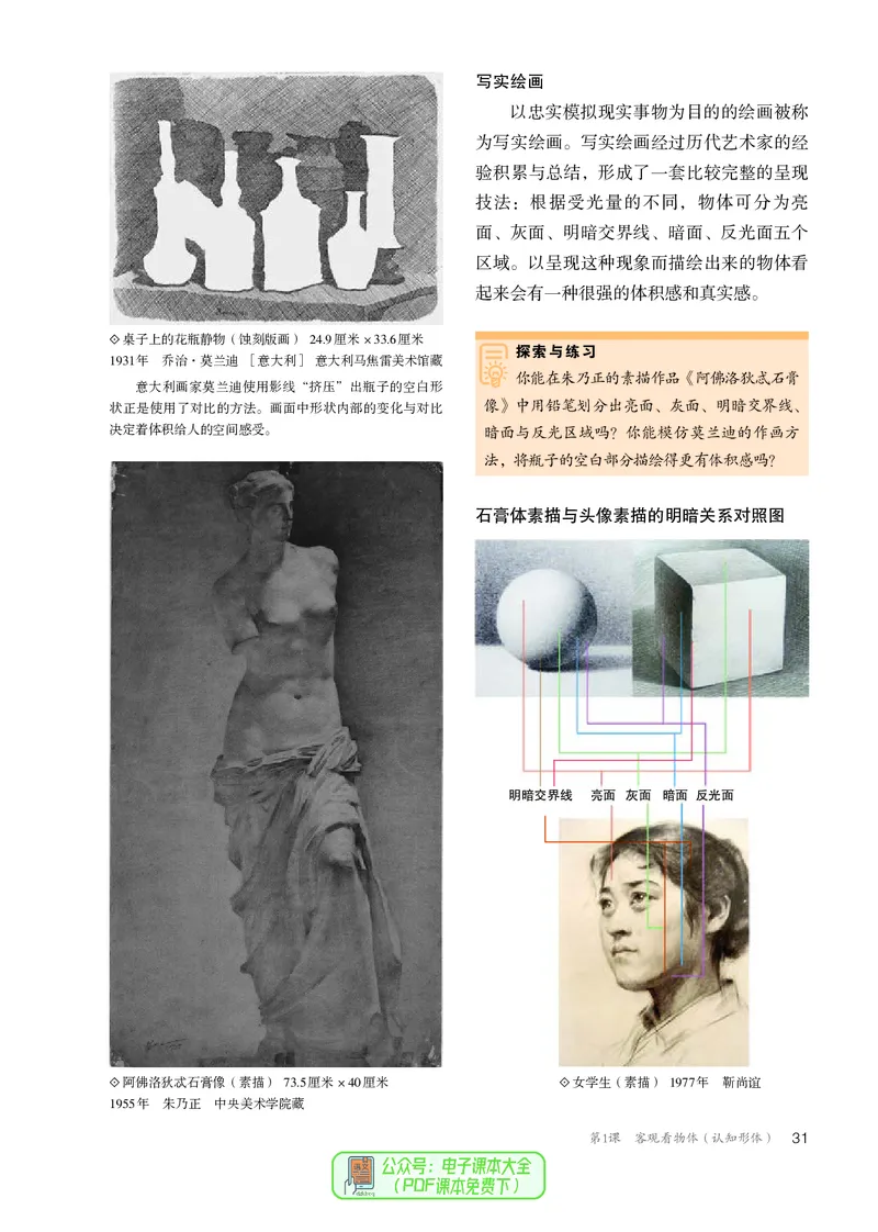 选必1绘画_高中三年全科资料_高中_高中电子教材_高中美术_人教版