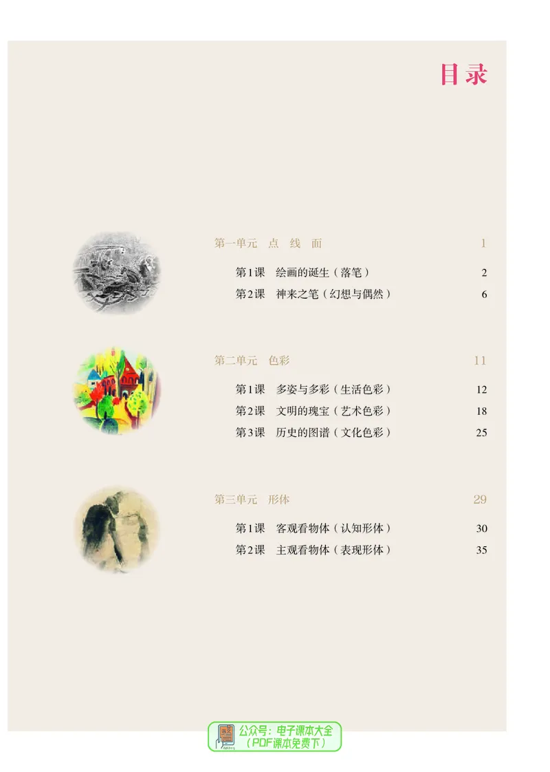 选必1绘画_高中三年全科资料_高中_高中电子教材_高中美术_人教版
