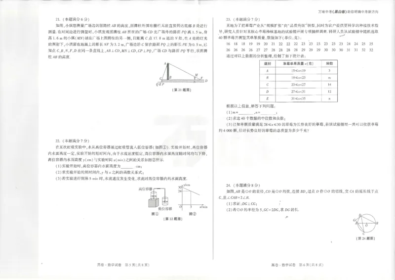2026数学黑卷_中考押题2026《中考押题》系列（9科全套实时更新中）_万唯2026版初中《万唯黑白卷》7科全套（陕西）