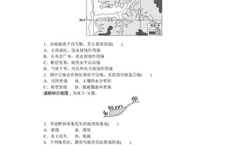 课时作业(二十)　中国的地形_高中三年全科资料_高中_高中地理《课时作业》Word版(1)_人教版_区域地理&middot;新教材_区域地理&middot;新教材_课时作业（word）