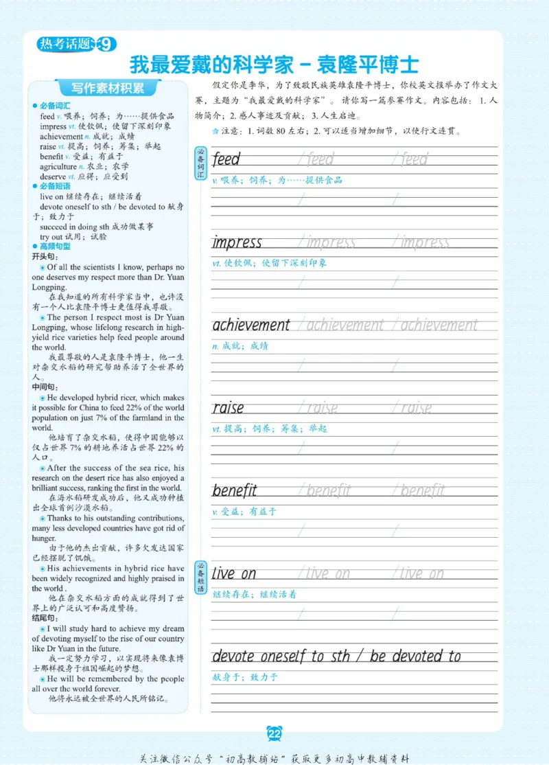高二&middot;必背范文_高中三年全科资料_高中_快乐考生&middot;英语字帖(1)