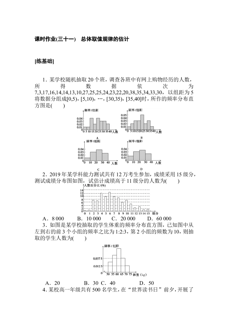课时作业(三十一)公众号dc008免费分享_高中三年全科资料_高中_高中数学《课时作业》Word版(1)_人教A版_数学&middot;必修第二册（RJ-A版）_数学&middot;必修第二册（RJ-A版）_课时作业WORD