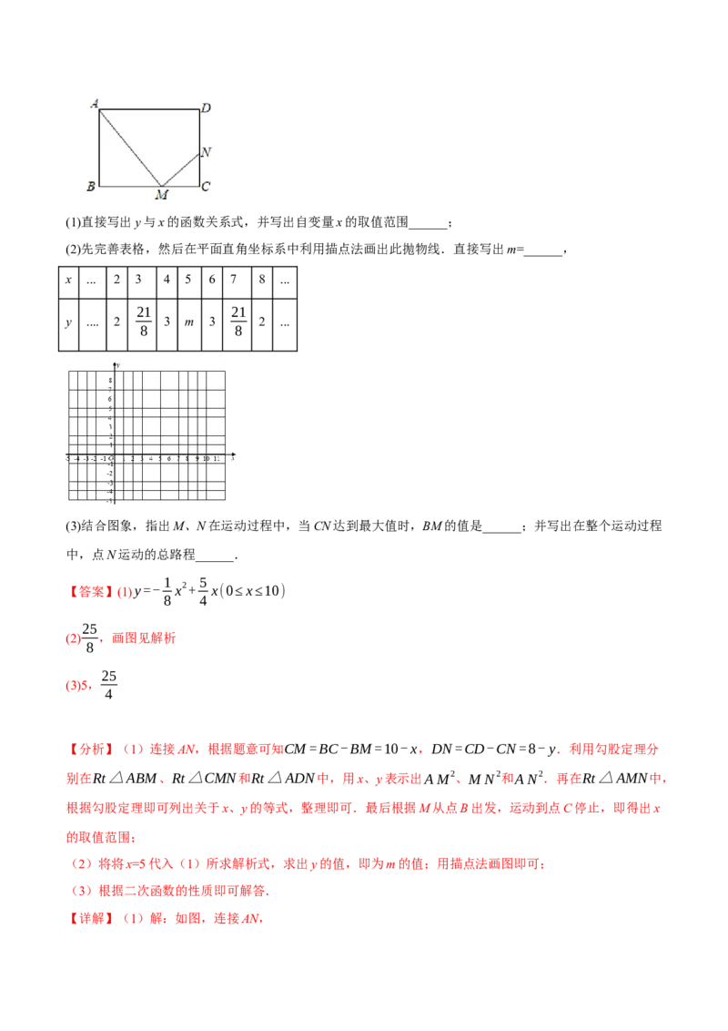 专题22.5实际问题与二次函数（十大题型）（举一反三）（人教版）（教师版）_人教版数学九年级上册_版本二_九年级数学上册（人教版）_母题专项-U66_2024版