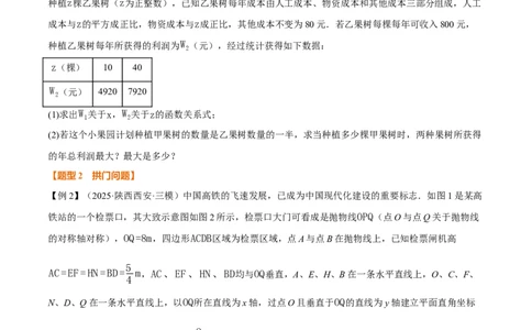 专题22.5实际问题与二次函数（举一反三讲义）（学生版）_人教版数学九年级上册_版本二_九年级数学上册（人教版）_母题专项-U66_2026版