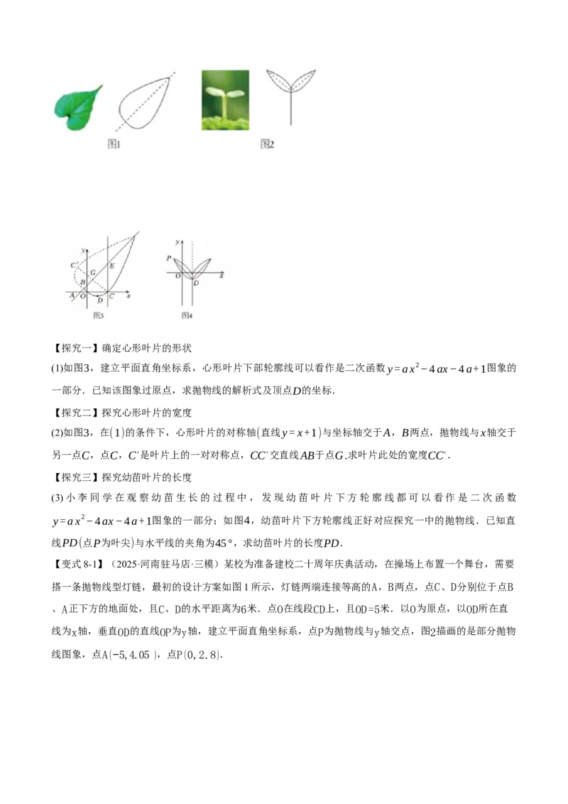 专题22.5实际问题与二次函数（举一反三讲义）（学生版）_人教版数学九年级上册_版本二_九年级数学上册（人教版）_母题专项-U66_2026版