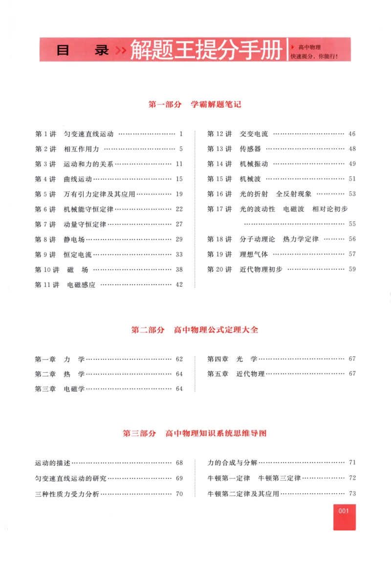 解题王-高中物理提分手册_高中三年全科资料_高中