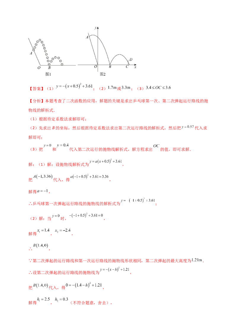 专题22.5实际问题与二次函数（知识梳理+题型精析+同步练习）（人教版）（教师版）_人教版数学九年级上册_版本二_九年级数学上册（人教版）_专题突破练习-V4_2026版