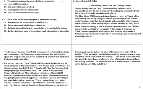 讲义_高中三年全科资料_高中_60课时学完高中英语_60课时学完高中全部英语（上）_第37讲：高考阅读综合训练与飞跃（主旨+细节）