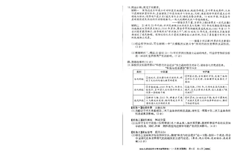 2026年省城名校中考冲刺预测卷(一)历史_中考押题2026《中考押题》系列（9科全套实时更新中）_江淮名卷2026年大联考（冲刺预测一）（7科+听力）