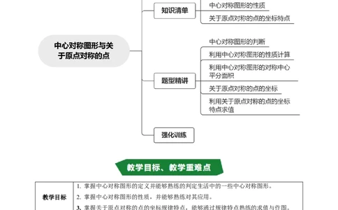 专题23.3中心对称图形及关于原点对称的点的坐标（高效培优讲义）（学生版）_人教版数学九年级上册_版本二_九年级数学上册（人教版）_同步讲义-U18_2026版