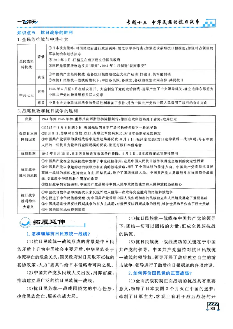 2026版《一飞冲天&middot;初中学业水平考查》历史(1)_2026中考押题卷合集_2026新中考中考全科资料