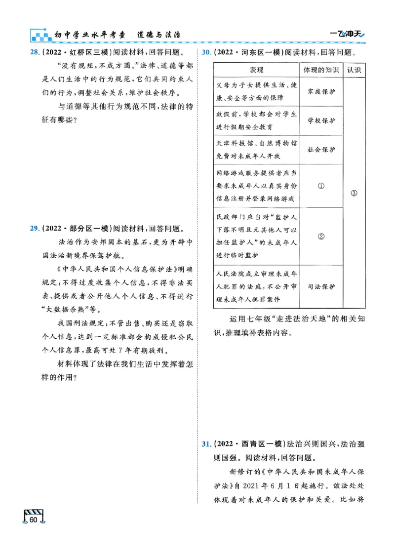 2026版《一飞冲天&middot;初中学业水平考查》道法(1)_2026中考押题卷合集_2026新中考中考全科资料