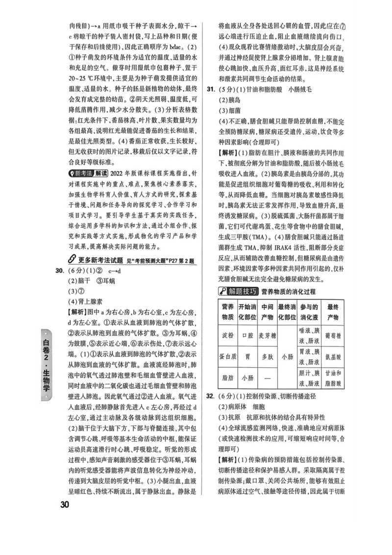 26福建生物黑白卷答案_2026中考押题卷合集_2026《万唯中考黑白卷》地方版_万唯2026版初中《万唯黑白卷》地生（福建）_26福建中考生物