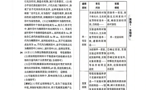 26福建生物黑白卷答案_2026中考押题卷合集_2026《万唯中考黑白卷》地方版_万唯2026版初中《万唯黑白卷》地生（福建）_26福建中考生物