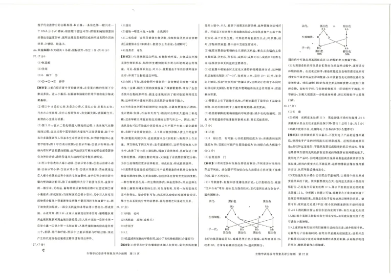 26版中考初中生物《河北启光中考模拟试卷》（含参考答案及评分细则）_中考押题2026《中考押题》系列（9科全套实时更新中）_2026版中考《启光中考模拟试卷6套》物化生地（河北）