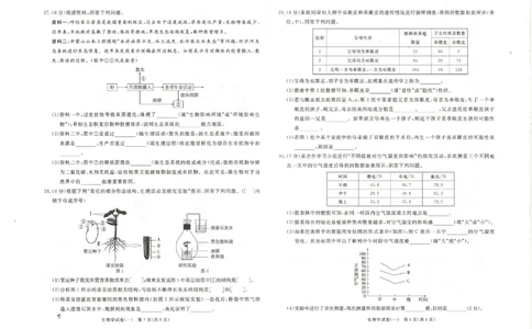 26版中考初中生物《河北启光中考模拟试卷》（含参考答案及评分细则）_中考押题2026《中考押题》系列（9科全套实时更新中）_2026版中考《启光中考模拟试卷6套》物化生地（河北）