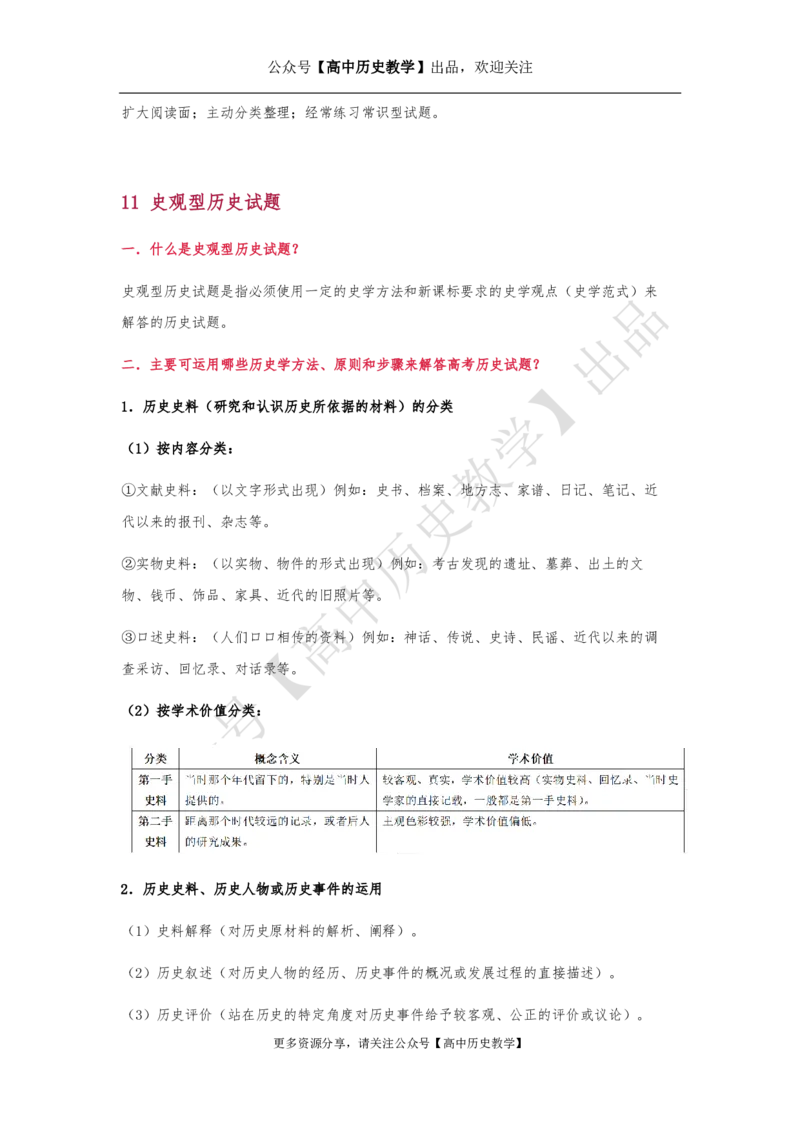 高考历史十大类试题解题方法_高中三年全科资料_高中_高中知识点整理_历史