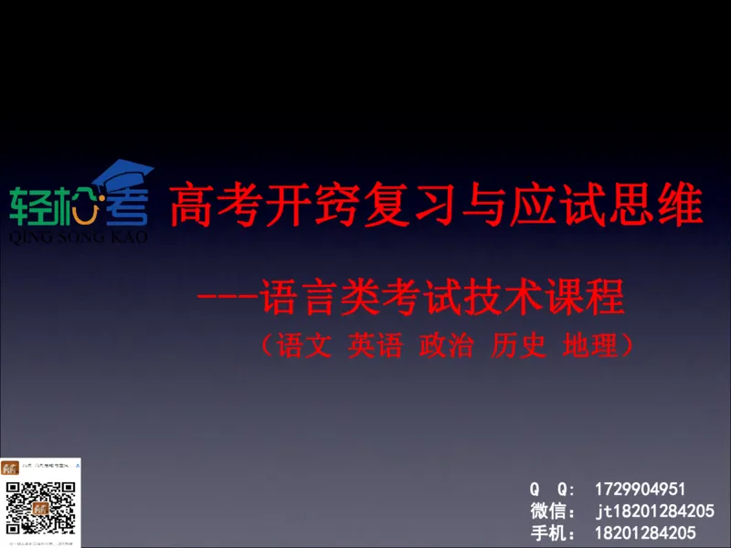 高考开窍复习与应试思维--高考语言类（语文英语史地政）考试技术课程Q学_20200222162303_高中三年全科资料_高中_高中知识点整理_英语