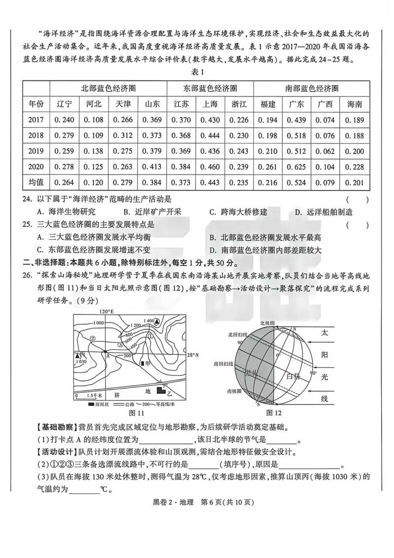 26福建地理黑卷_2026中考押题卷合集_2026《万唯中考黑白卷》地方版_万唯2026版初中《万唯黑白卷》地生（福建）_26福建中考地理