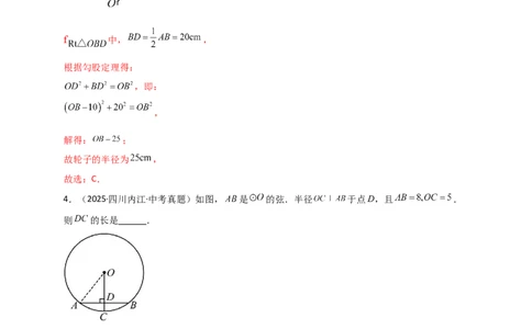 专题24.10圆（全章中考真题分类专题&mdash;&mdash;选择填空篇）（教师版）_人教版数学九年级上册_版本二_九年级数学上册（人教版）_专题突破练习-V4_2026版