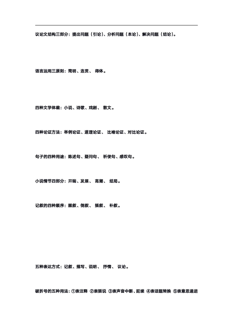 高考语文答题格式综合精编版_高中三年全科资料_高中_高中知识点整理_语文