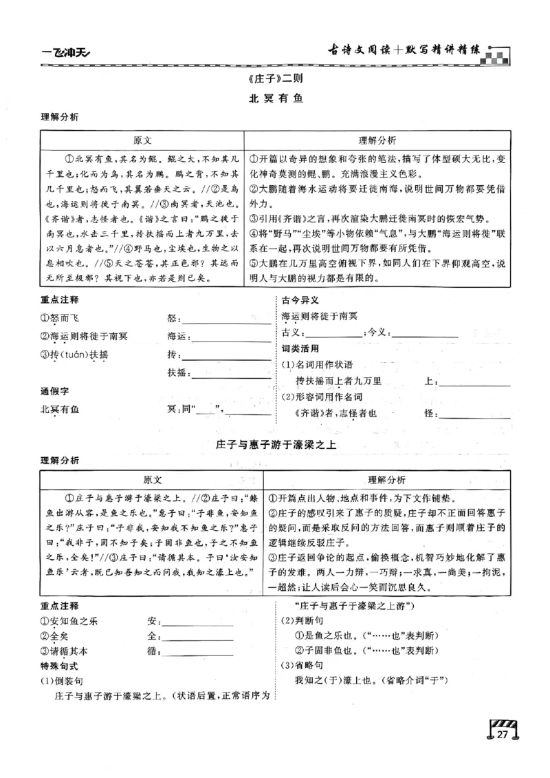 2026版《一飞冲天&middot;中考专项精品试题分类》语文古诗文阅读+默写精讲精练(1)_2026中考押题卷合集_2026新中考中考全科资料