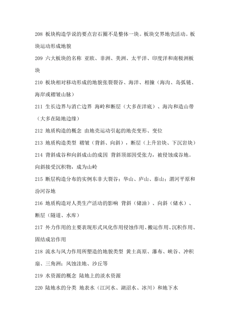 高考地理必备知识点450条（上）(2)_高中三年全科资料_高中_高中知识点整理_地理