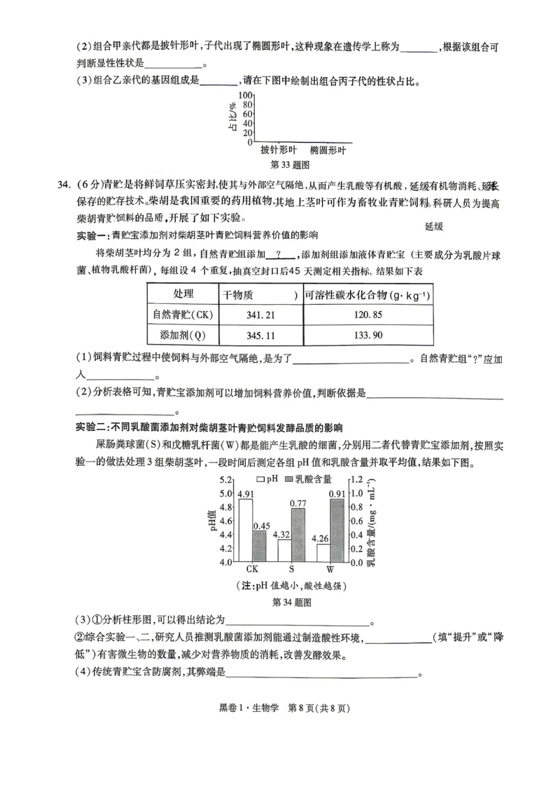 26福建中考生物黑卷去水印_2026中考押题卷合集_2026《万唯中考黑白卷》地方版_万唯2026版初中《万唯黑白卷》地生（福建）_26福建中考生物