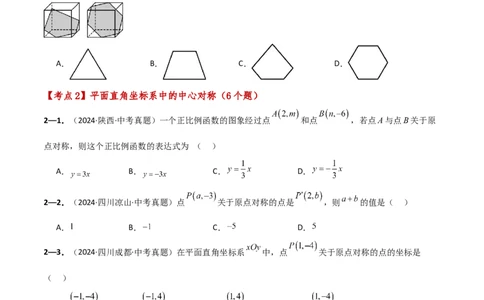 专题23.9旋转（全章中考真题考点分类精选专练）（人教版）（学生版）_人教版数学九年级上册_版本二_九年级数学上册（人教版）_专题突破练习-V4_2025版