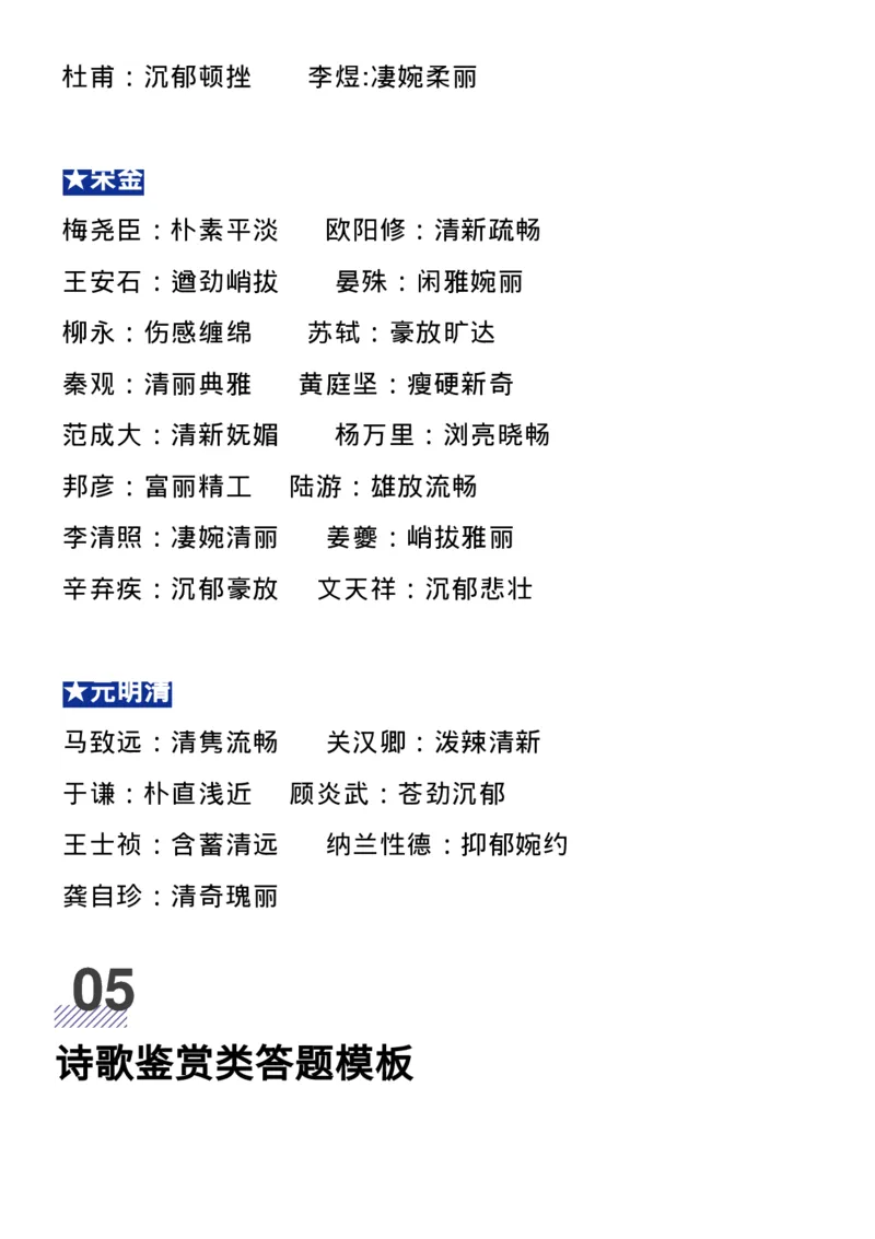 高考语文：古诗词鉴赏常见命题类型及答题技巧！_高中三年全科资料_高中_1高中基础资料包_B-考前必看：九科答题模板