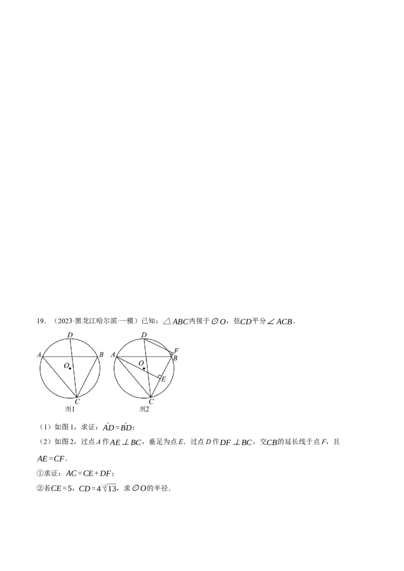 专题24.1圆基本性质的综合（压轴题专项讲练）（人教版）（学生版）_人教版数学九年级上册_版本二_九年级数学上册（人教版）_压轴题专项-V5_2025版