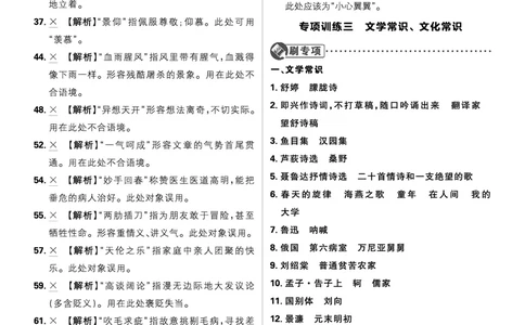 中考总复习衔接专项_2026中考押题卷合集_2026新中考中考全科资料_2026《理想树&bull;必刷题》（9年级下册）（语文）（人教）
