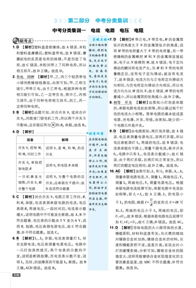 中考分类集训一~中考分类集训四_2026中考押题卷合集_2026新中考中考全科资料_2026《理想树&bull;必刷题》（9年级下册）（物理）（人教）