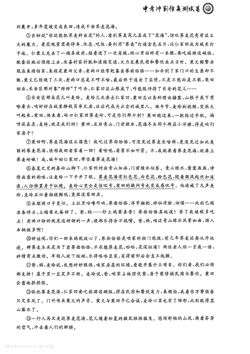 中考冲刺仿真测试卷语文_中考押题2026《中考押题》系列（9科全套实时更新中）_2026版中考《中考点石成金冲刺仿真测试卷》（语数英物化）（辽宁版）