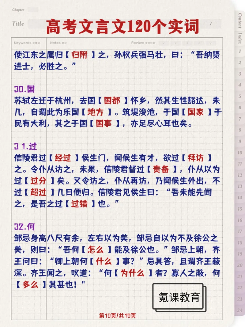 高考文言文120个实词_高中三年全科资料_高中三年全科资料_语文