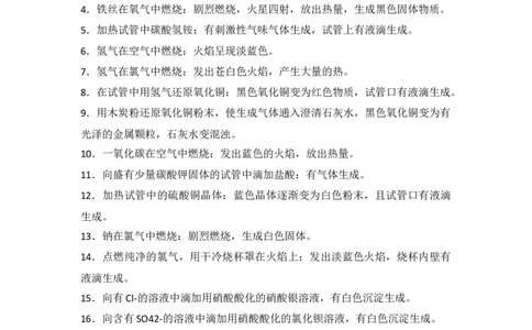 高考化学学习技巧：化学必记实验现象80例4_高中三年全科资料_高中_2高中9科分类资料包_5高中化学
