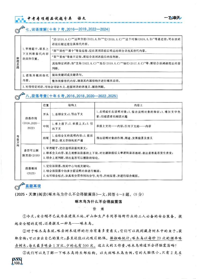 2026版《一飞冲天&middot;中考专项精品试题分类》语文(1)_2026中考押题卷合集_2026新中考中考全科资料