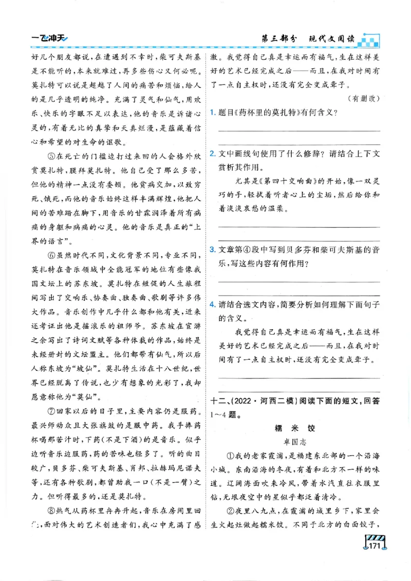 2026版《一飞冲天&middot;中考专项精品试题分类》语文(1)_2026中考押题卷合集_2026新中考中考全科资料