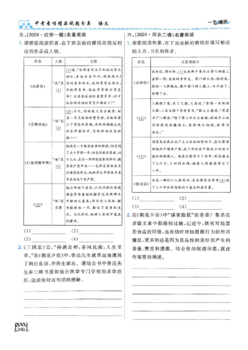 2026版《一飞冲天&middot;中考专项精品试题分类》语文(1)_2026中考押题卷合集_2026新中考中考全科资料