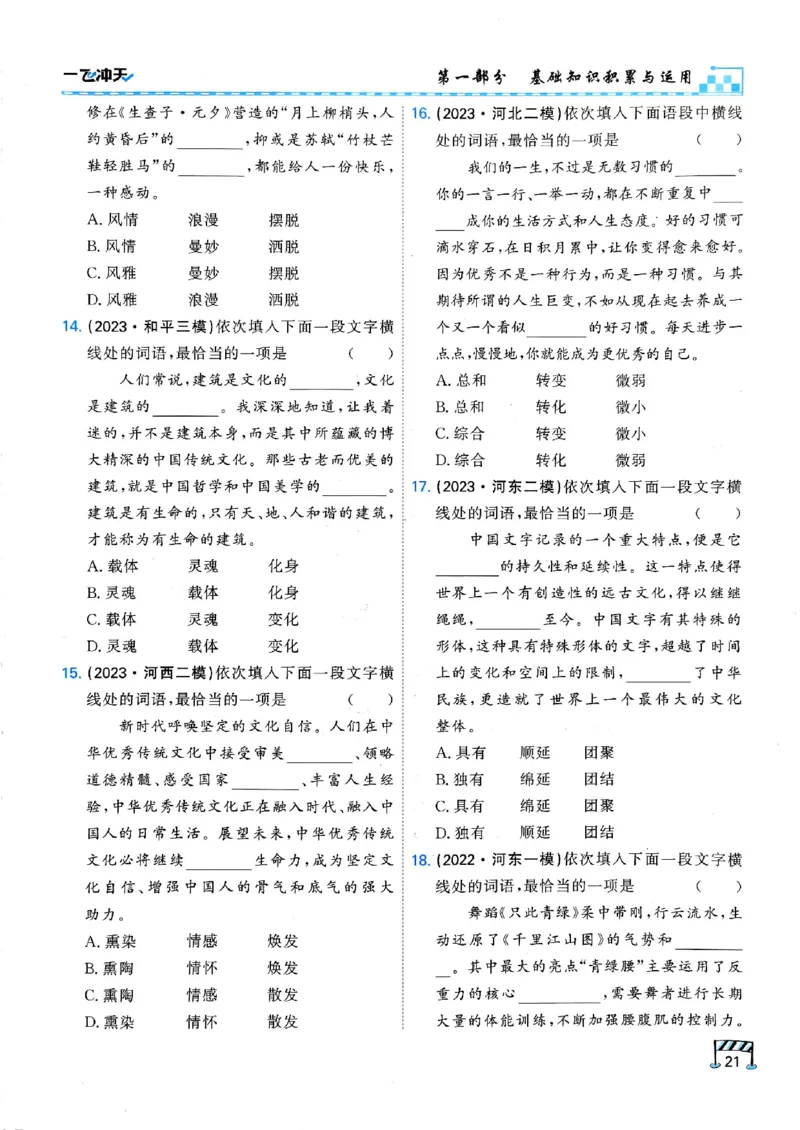 2026版《一飞冲天&middot;中考专项精品试题分类》语文(1)_2026中考押题卷合集_2026新中考中考全科资料