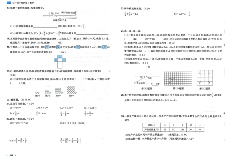 25一本小升初冲刺新卷-数学