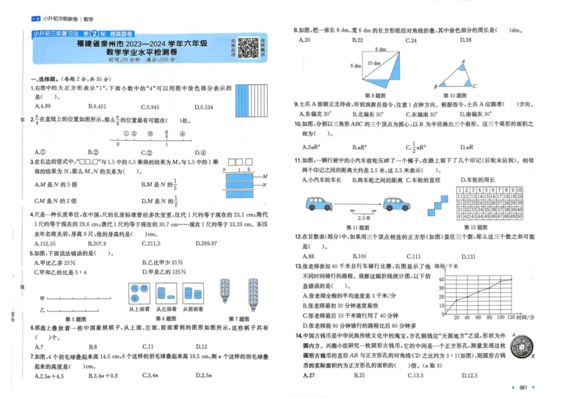 25一本小升初冲刺新卷-数学