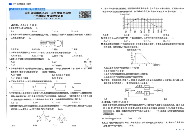 25一本小升初冲刺新卷-数学