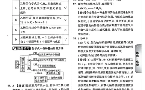 2026长沙万唯化学黑白卷答案_中考押题2026《中考押题》系列（9科全套实时更新中）_万唯2026版初中《万唯黑白卷》7科全套（长沙）_化学